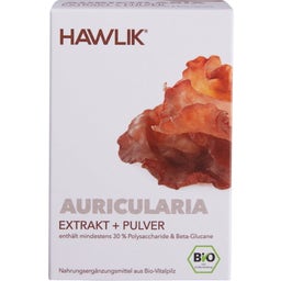 Hawlik Auricularia Extrakt + Pulver Kapseln Bio - 120 Kapseln