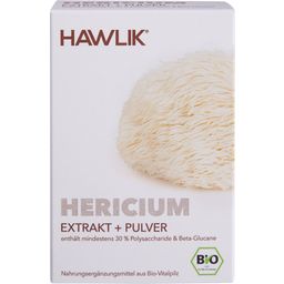 Hawlik Hericium Extrakt + Pulver Kapseln Bio - 120 Kapseln