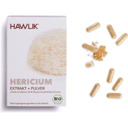 Hawlik Hericium Extrakt + Pulver Kapseln Bio - 60 Kapseln