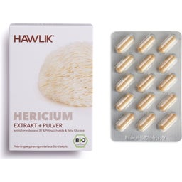 Hawlik Hericium Extrakt + Pulver Kapseln Bio - 60 Kapseln