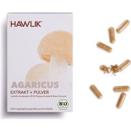 Hawlik Agaricus Extrakt + Pulver Kapseln Bio - 60 Kapseln