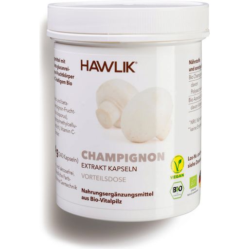 Hawlik Champignon Extrakt Kapseln, Bio - 240 Kapseln