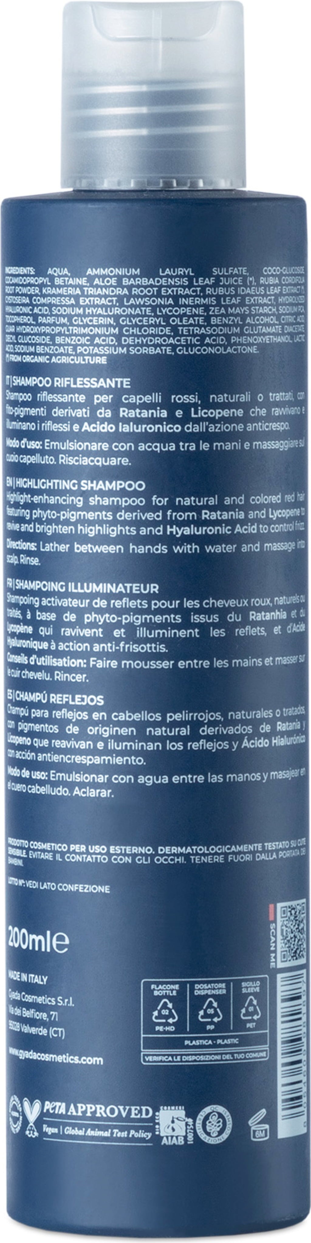 Hyalurvedic Farbglanz-Shampoo Red Hair, 200 ml