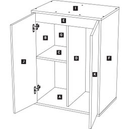 Aquatlantis Splendid Ultra 110 Schwarz Schrank - 1 Stk