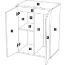 Aquatlantis Splendid Ultra 110 Steinoptik Schrank - 1 Stk