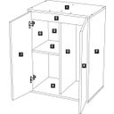 Aquatlantis Splendid Ultra 110 Esche Weiß Schrank - 1 Stk