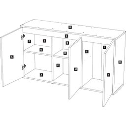 Splendid Ultra 300 Wildeiche Dunkel Schrank - 1 Stk