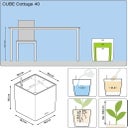 Lechuza Pflanzgefäß CUBE Cottage 40