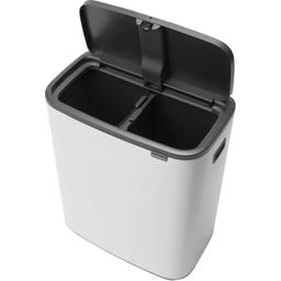 Bo Touch Bin 2 x 30 L mit 2 Kunststoffeinsätzen - White