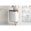 Bo Touch Bin 2 x 30 L mit 2 Kunststoffeinsätzen - White