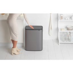 Bo Touch Bin 2 x 30 L mit 2 Kunststoffeinsätzen - Platinum