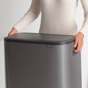 Bo Touch Bin 2 x 30 L mit 2 Kunststoffeinsätzen - Platinum