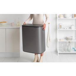 Bo Touch Bin 2 x 30 L mit 2 Kunststoffeinsätzen - Platinum