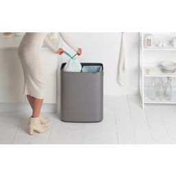 Bo Touch Bin 2 x 30 L mit 2 Kunststoffeinsätzen - Platinum