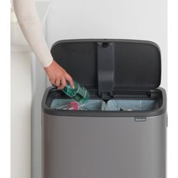 Bo Touch Bin 2 x 30 L mit 2 Kunststoffeinsätzen - Platinum