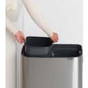 Bo Touch Bin 2 x 30 L mit 2 Kunststoffeinsätzen - Matt Steel Fingerprint Proof