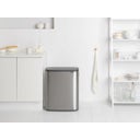 Bo Touch Bin 2 x 30 L mit 2 Kunststoffeinsätzen - Matt Steel Fingerprint Proof