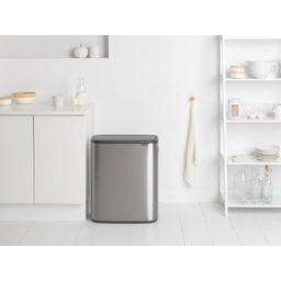 Bo Touch Bin 2 x 30 L mit 2 Kunststoffeinsätzen - Matt Steel Fingerprint Proof