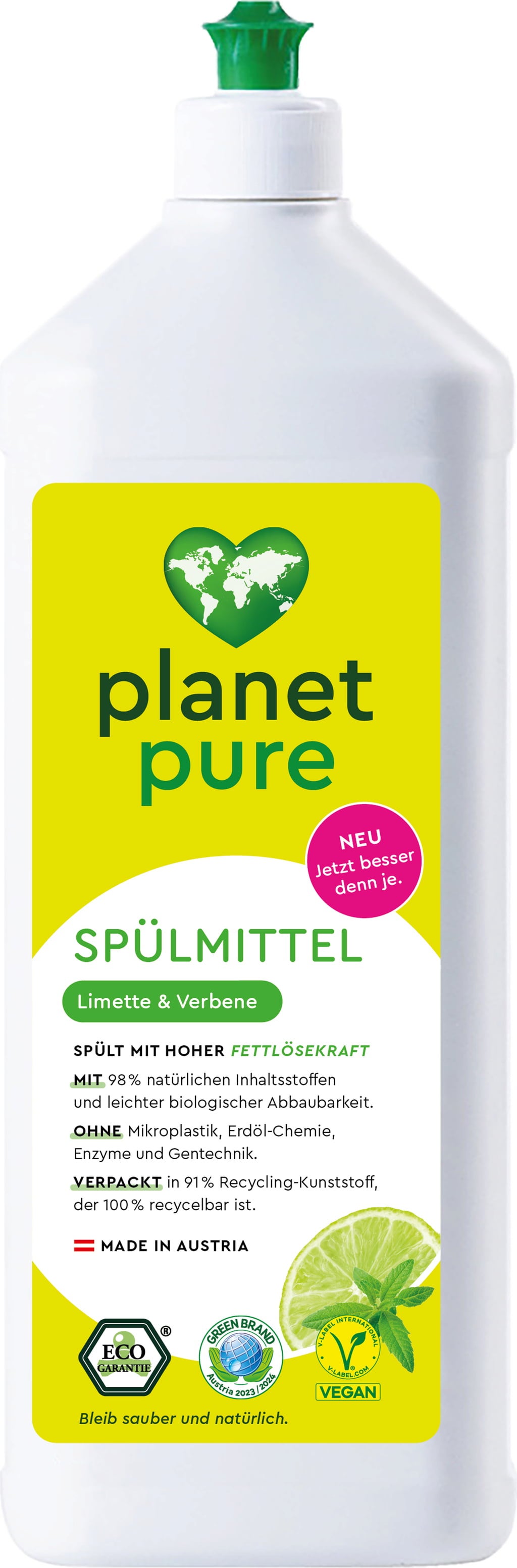 Planet Pure Spülmittel Limette & Verbene