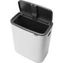 Bo Touch Bin 60 L mit 1 Kunststoffeinsatz - White