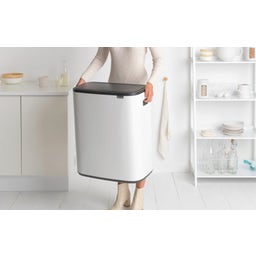 Bo Touch Bin 60 L mit 1 Kunststoffeinsatz - White