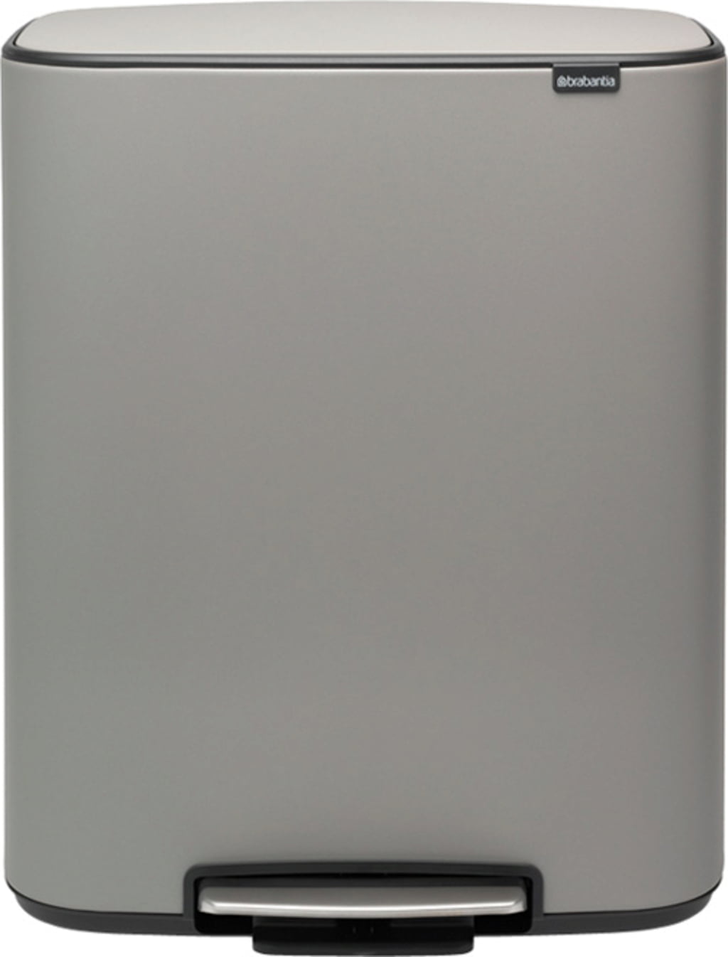Bo Treteimer mit Kunststoffeinsatz, 60 Liter - Mineral Concrete Grey