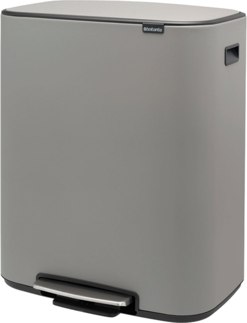 Bo Treteimer mit Kunststoffeinsatz, 60 Liter - Mineral Concrete Grey