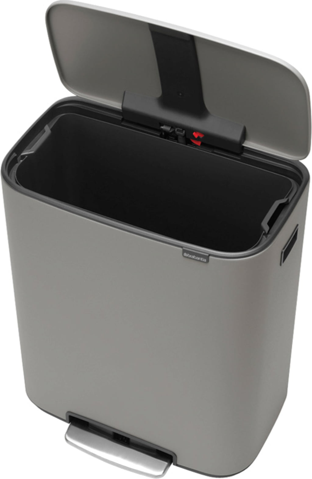 Bo Treteimer mit Kunststoffeinsatz, 60 Liter - Mineral Concrete Grey