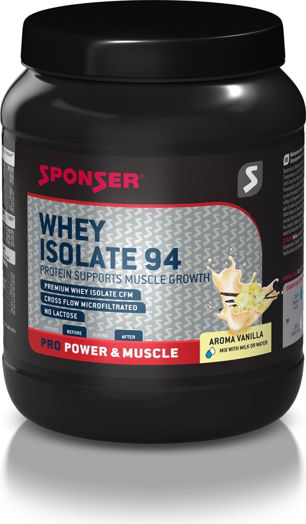 Sponser® Sport Food Whey Isolate 94 425 g Dose - Vanilla