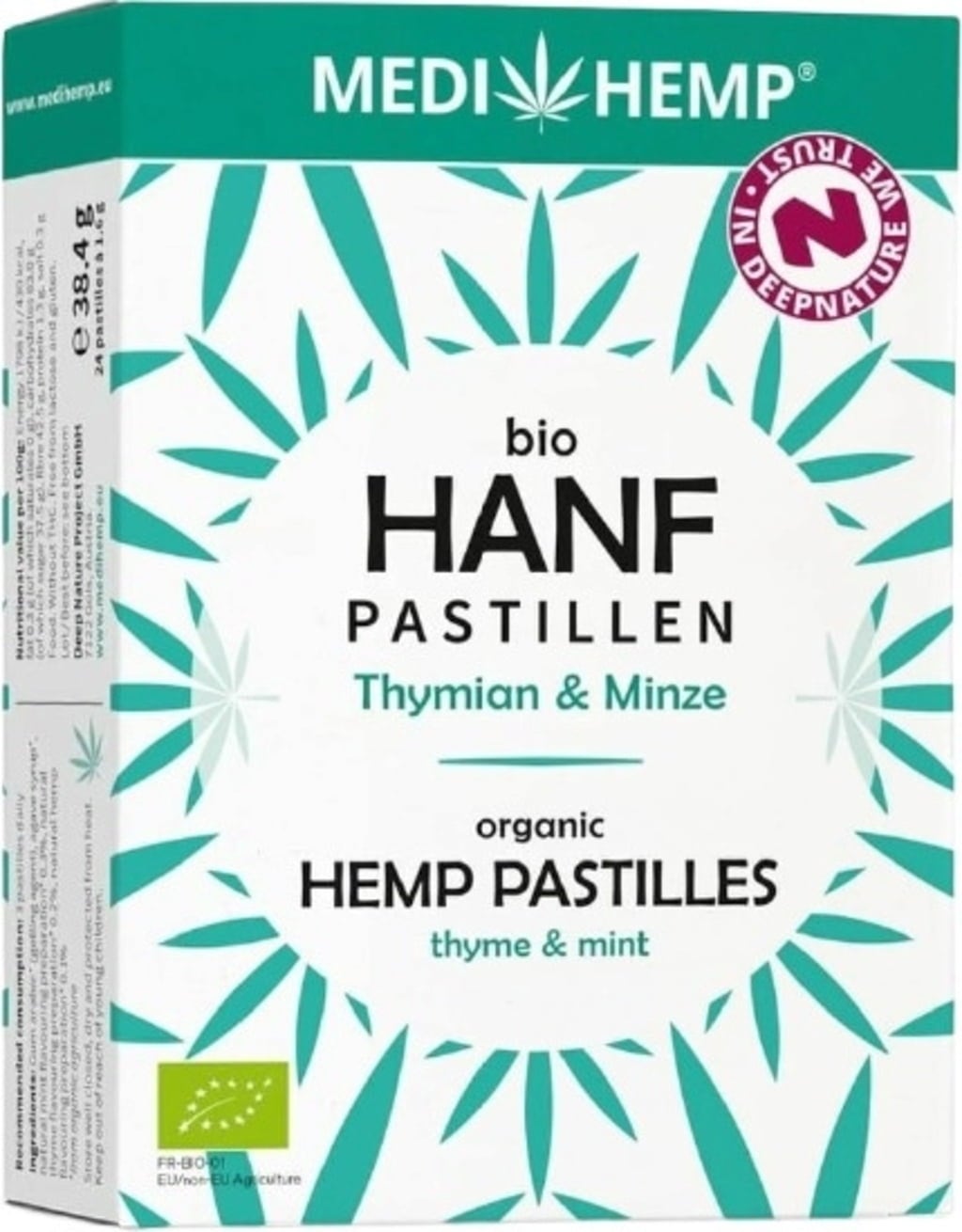 MEDIHEMP Hanfpastillen Bio - 24 Pastillen