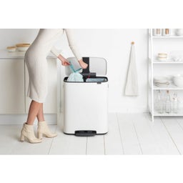 Brabantia Bo Treteimer, 2 x 30L - White