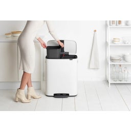 Brabantia Bo Treteimer, 2 x 30L - White