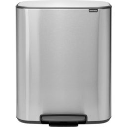 Brabantia Bo Treteimer, 2 x 30L - Matt Steel Fingerprint Proof