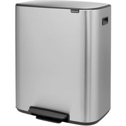 Brabantia Bo Treteimer, 2 x 30L - Matt Steel Fingerprint Proof
