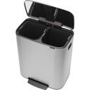 Brabantia Bo Treteimer, 2 x 30L - Matt Steel Fingerprint Proof
