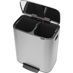 Brabantia Bo Treteimer, 2 x 30L - Matt Steel Fingerprint Proof