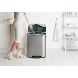 Brabantia Bo Treteimer, 2 x 30L - Matt Steel Fingerprint Proof