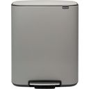 Brabantia Bo Treteimer, 2 x 30L - Mineral Concrete Grey