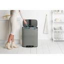 Brabantia Bo Treteimer, 2 x 30L - Mineral Concrete Grey