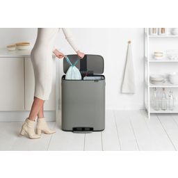 Brabantia Bo Treteimer, 2 x 30L - Mineral Concrete Grey