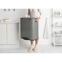 Brabantia Bo Treteimer, 2 x 30L - Mineral Concrete Grey