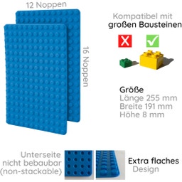 fantifant Bauplatten im 2er-Set - meerblau