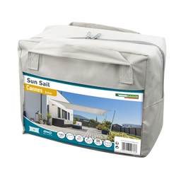 Windhager Sonnensegel SunSail CANNES Rechteck 3x4m - cream-grau