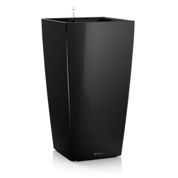Lechuza Pflanzgefäß CUBICO Premium 22 - Schwarz hochglanz