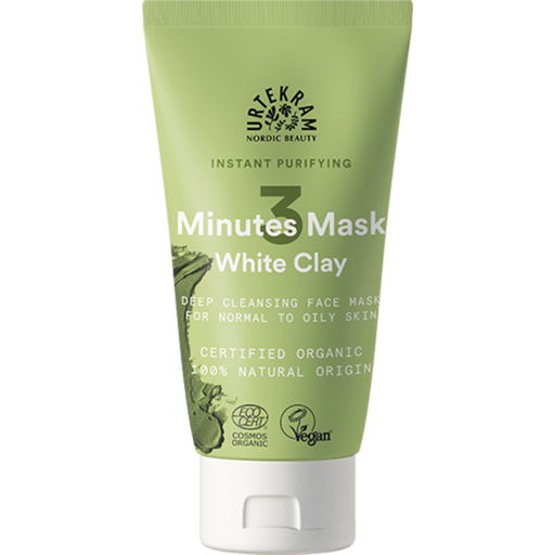 URTEKRAM Nordic Beauty 3 Minutes Mask White Clay - 75 ml