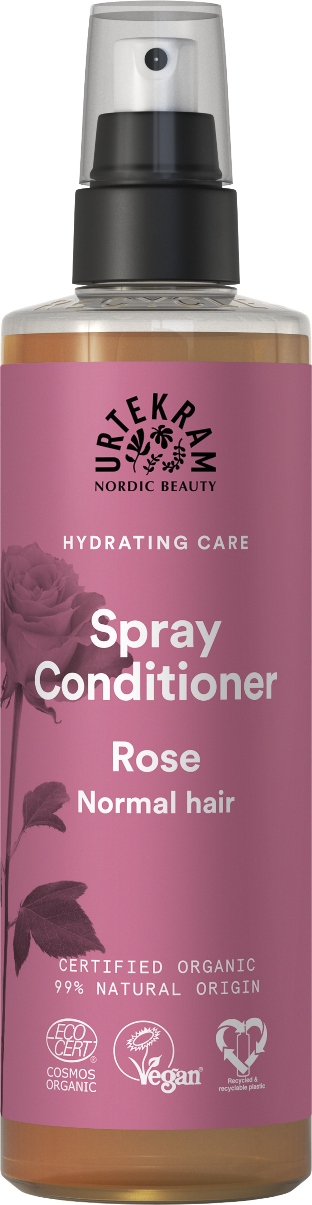 URTEKRAM Nordic Beauty Rose Spray Conditioner - 250 ml