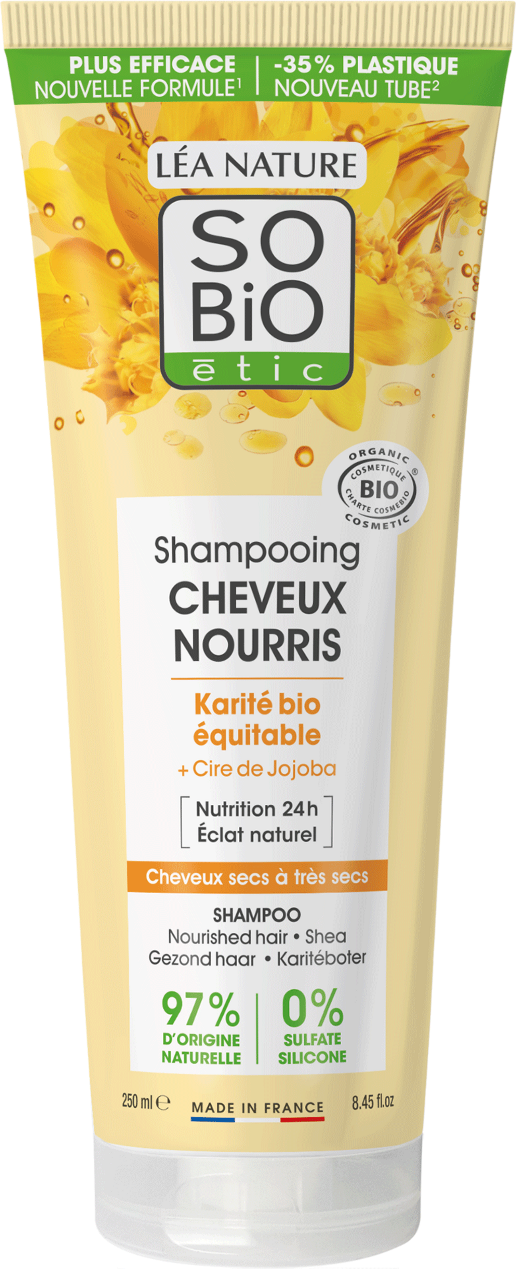 SO'Bio étic Nährendes Shampoo Sheabutter - 250 ml