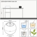 Lechuza Tischgefäß PURO Color 20 - schiefergrau
