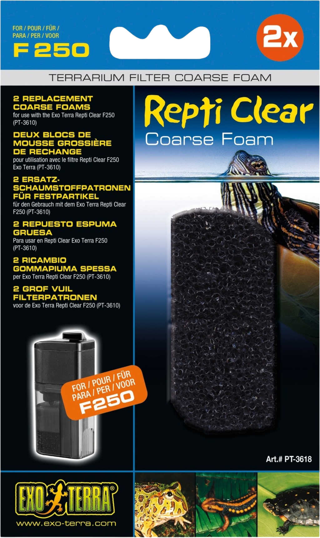 Exo Terra Repti Clear F250 Ersatz Schaumstoff - 1 Stk