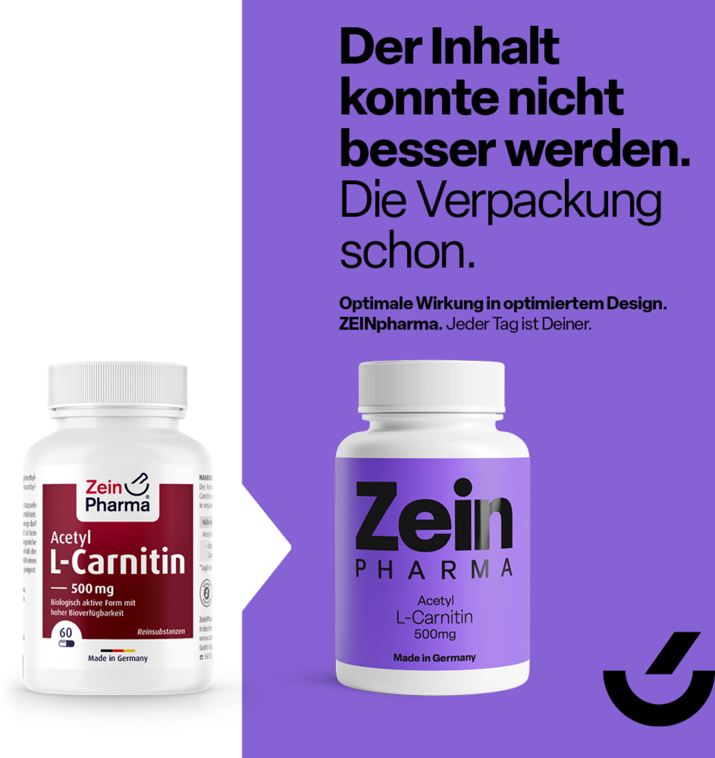 ZeinPharma® Acetyl-L-Carnitin 500 mg - 60 Kapseln